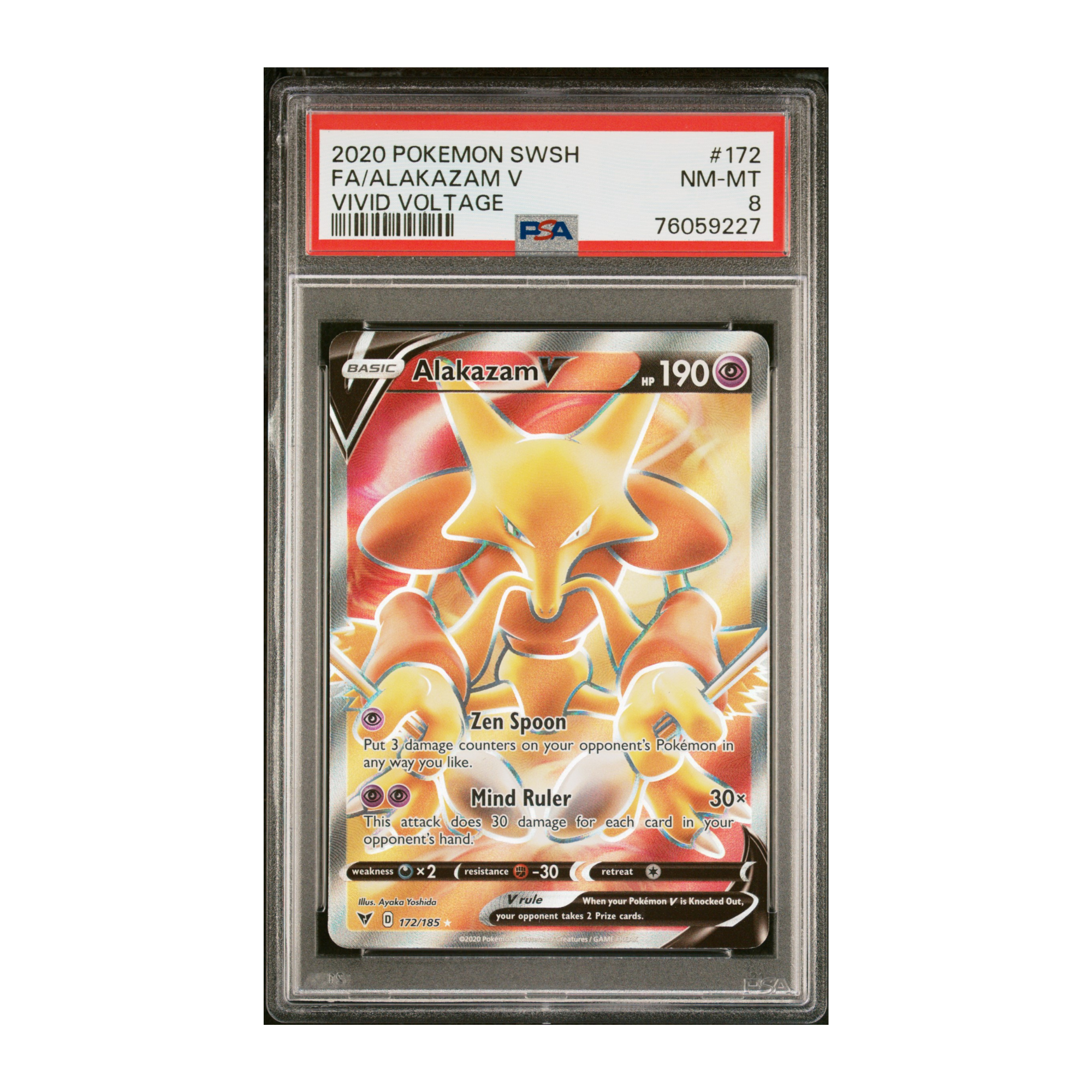 Alakazam V Vivid Voltage #172 PSA 8
