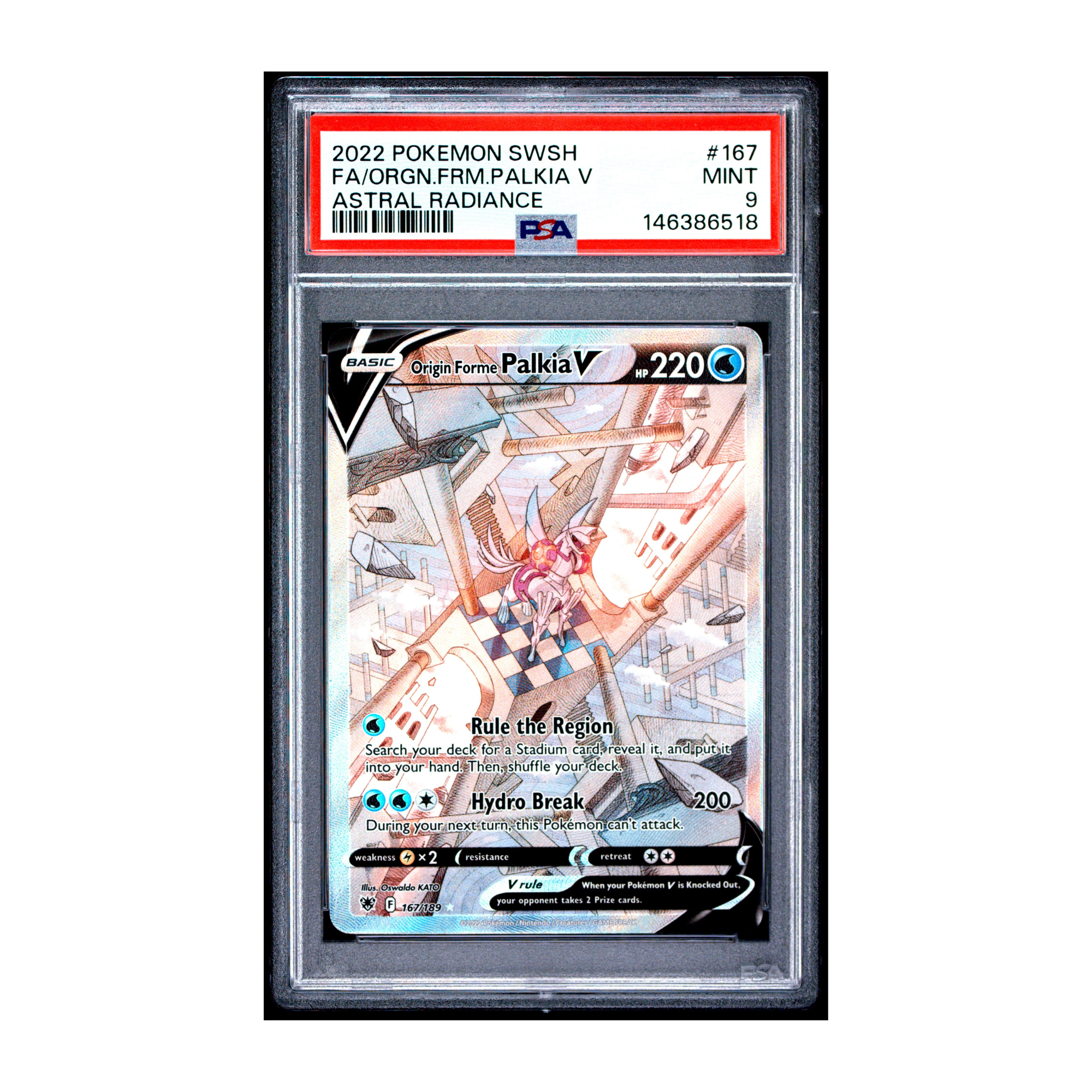 Origin Forme Palkia V #167 Astral Radiance PSA 9