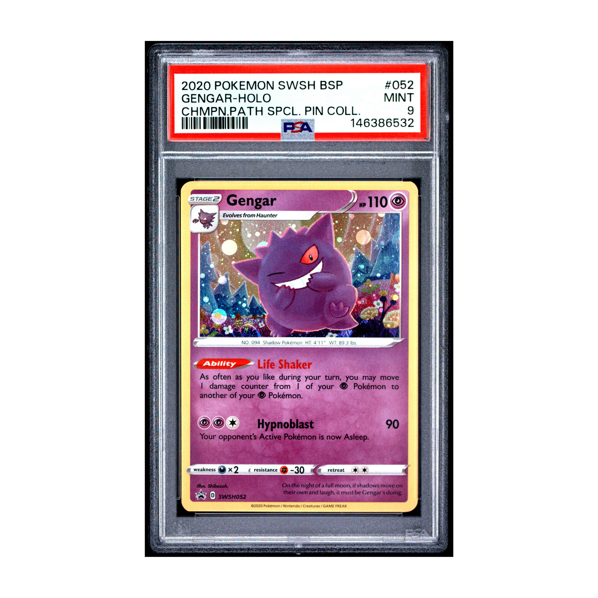 Gengar #052 Black Star Promo PSA 9