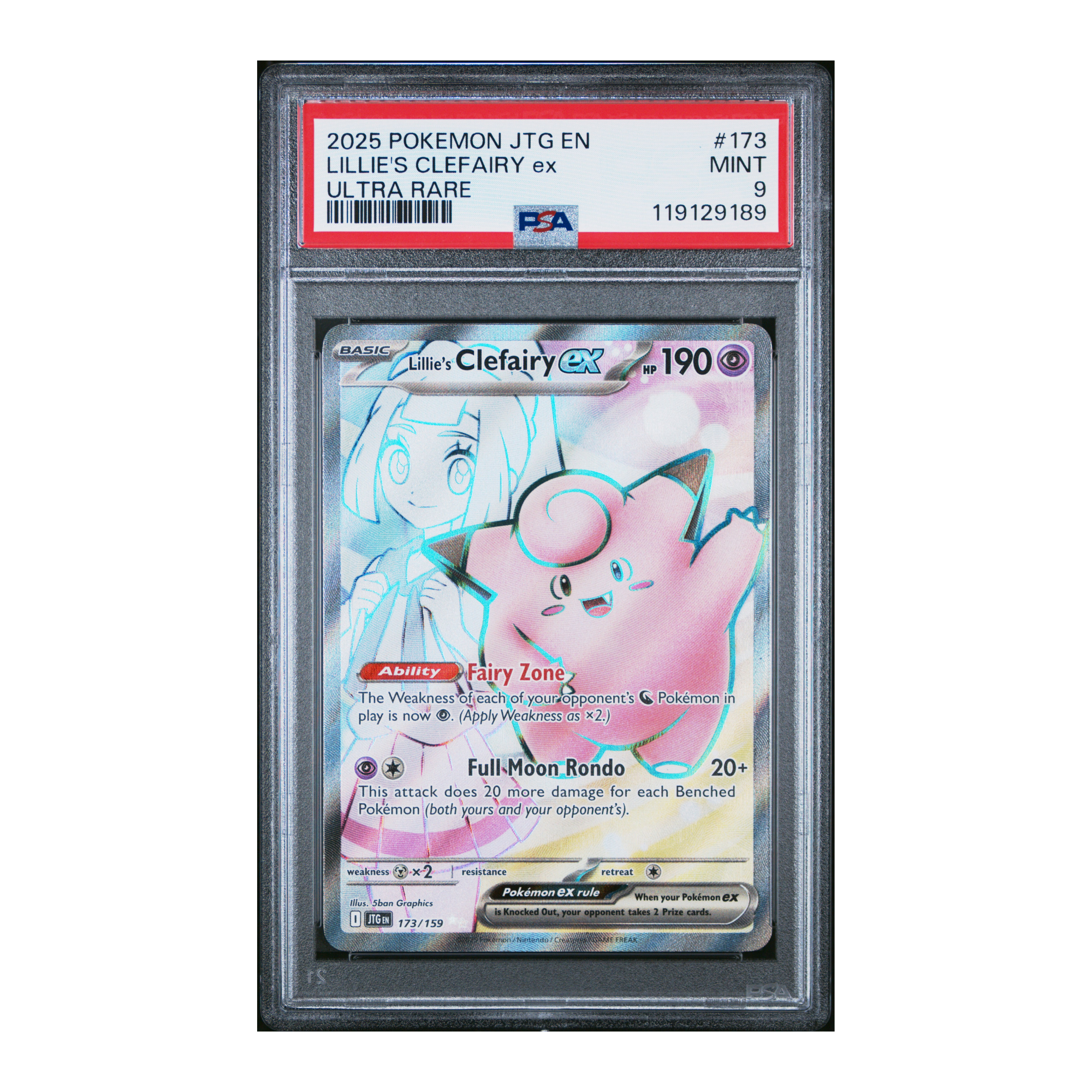 Lillie's Clefairy EX #173 Journey Together PSA 9