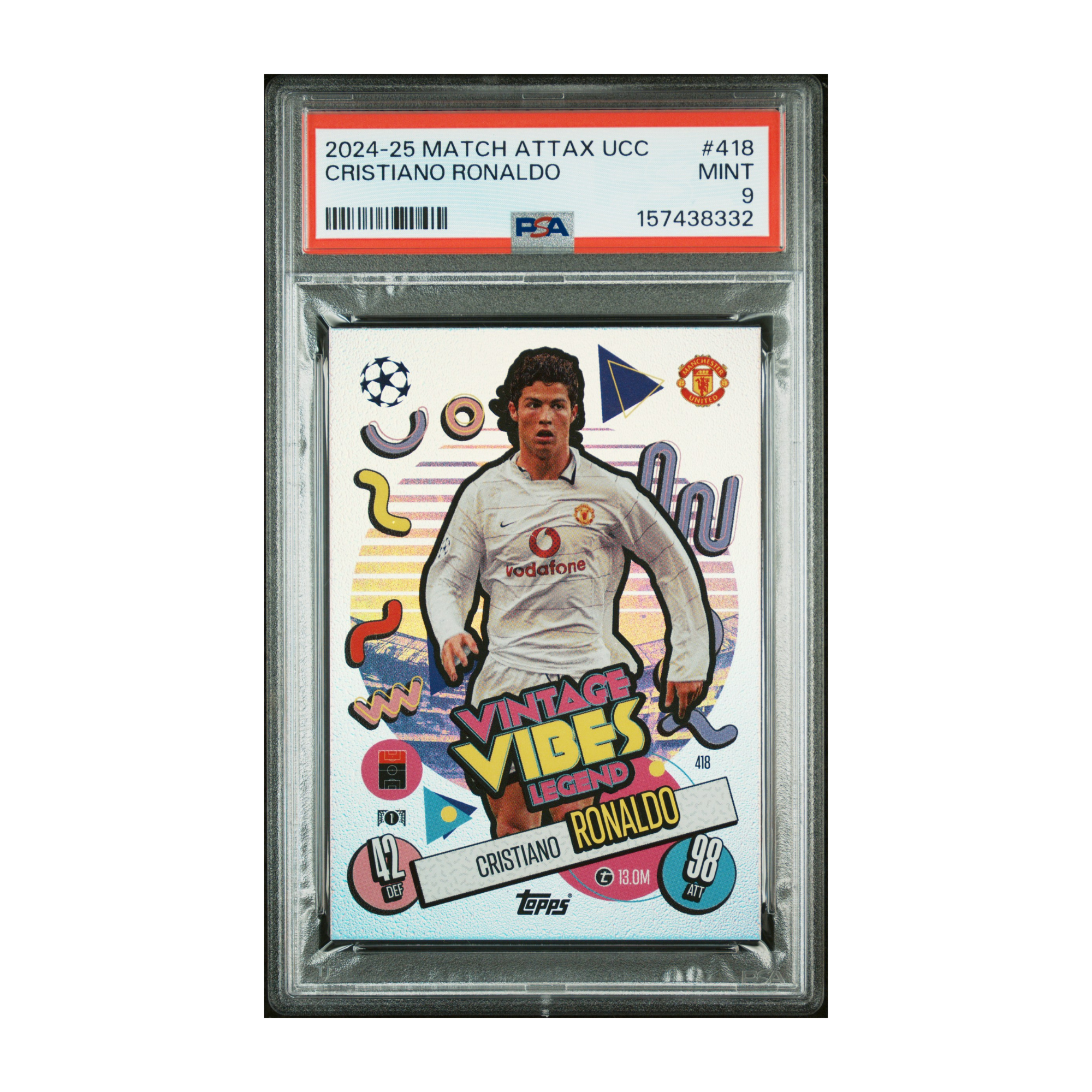 Cristiano Ronaldo #418 Match Attax PSA 9