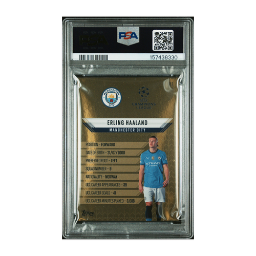 Erling Haaland #GE2 Match Attax 2024-25 Gold Edge Edition PSA 9